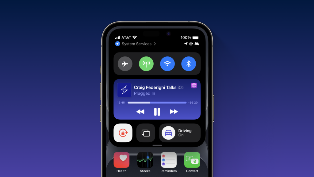 CONCEPT OF REDESIGNED IOS 17 CONTROL CENTER EXPECTED TO BE ANNOUNCE AT WWDC