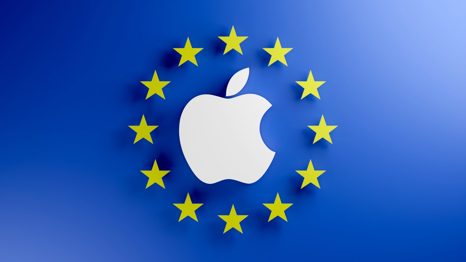 Apple with the EU flag