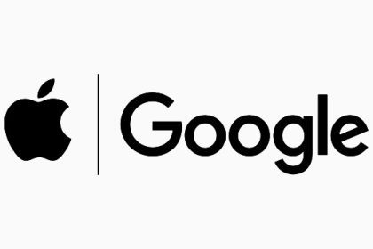 Apple and Google logos